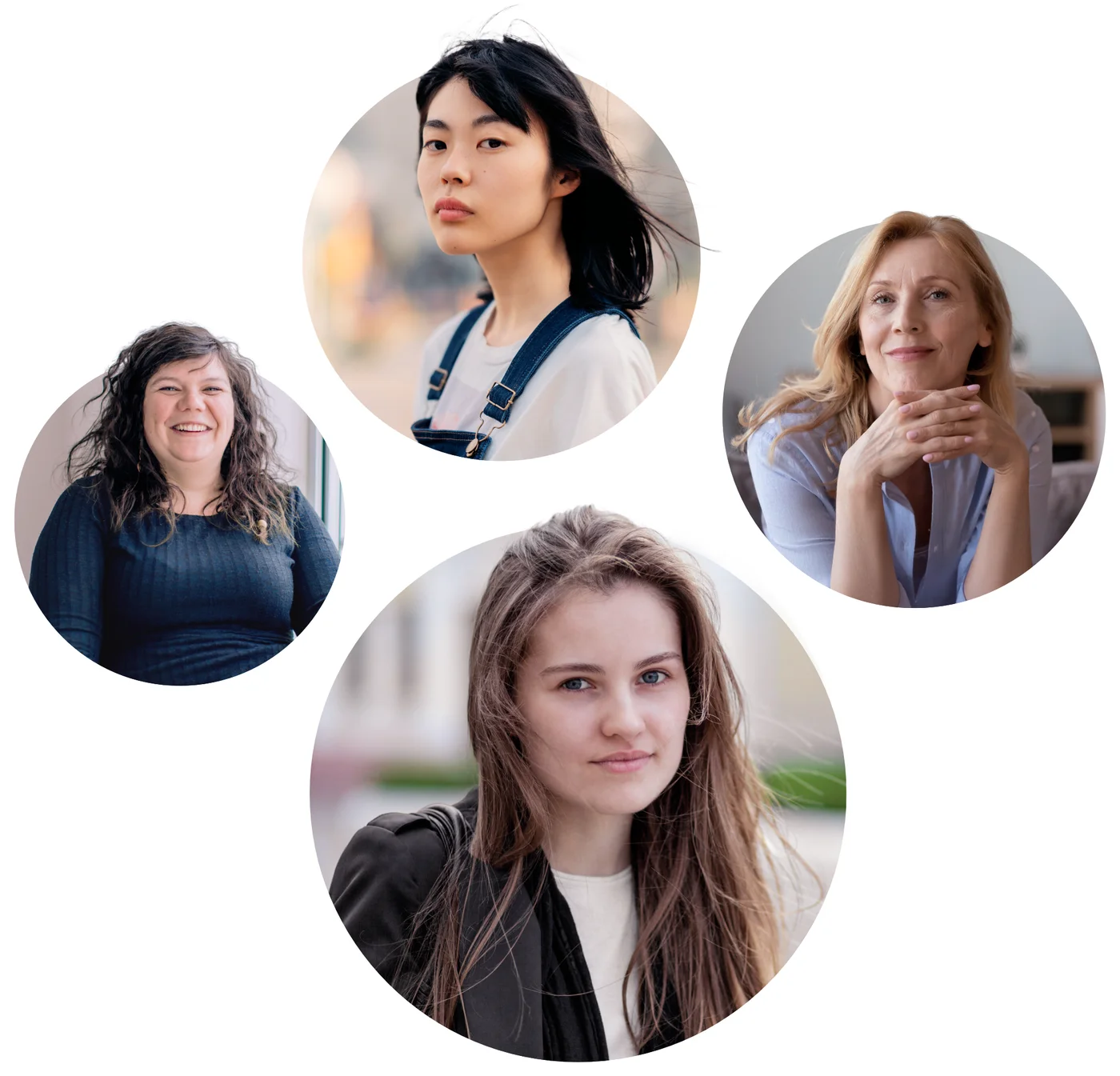 Four diverse women representing the range of clients supported by Women's Mental Health