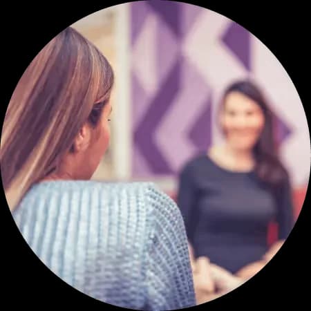 Two women in a counselling session